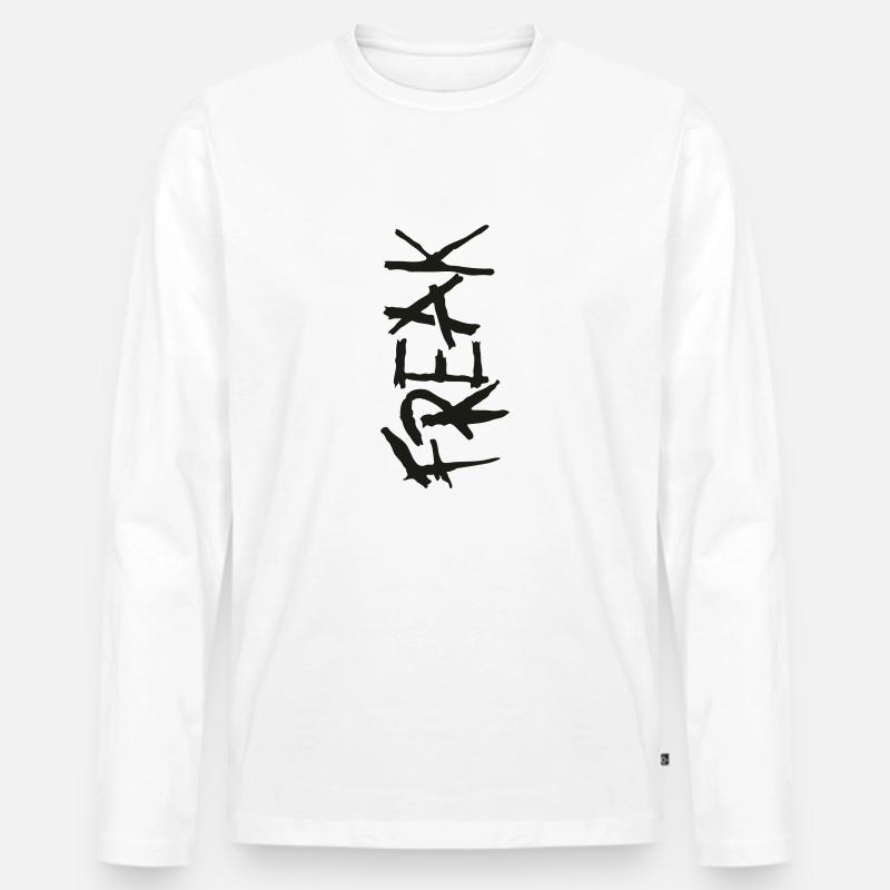 freak - Männer Premium Bio Langarmshirt - Weiß