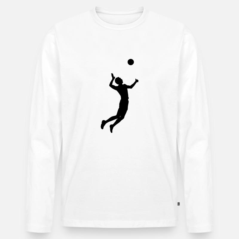 Beachattack - Männer Premium Bio Langarmshirt - Weiß