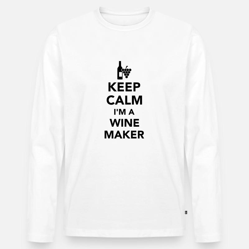 Winzer - Männer Premium Bio Langarmshirt - Weiß