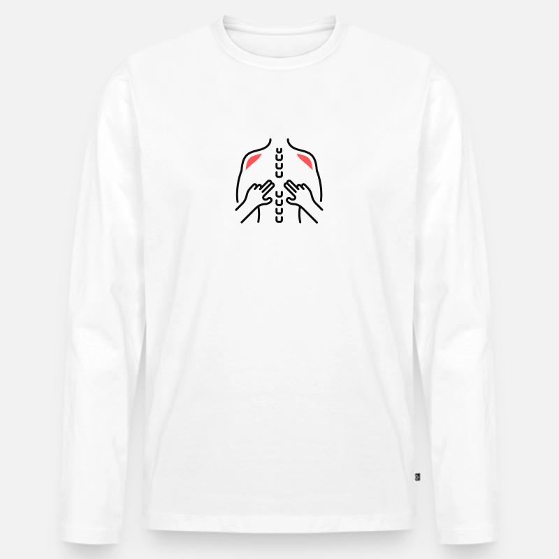Massage relax Physio - Männer Premium Bio Langarmshirt - Weiß