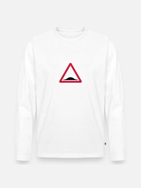 Triangle panel back donkey 209 - Men's Premium Organic Long Sleeve Shirt - white