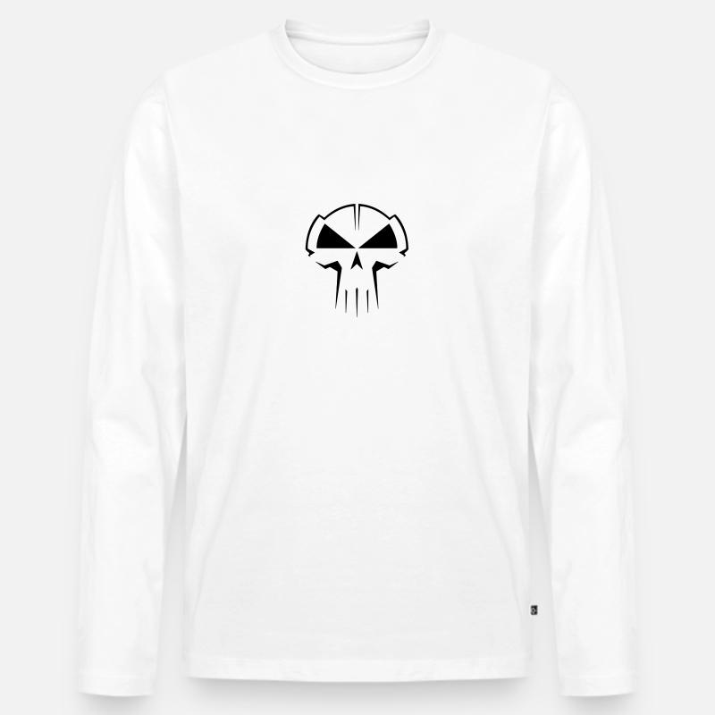 Gabber Hardstyle - Männer Premium Bio Langarmshirt - Weiß