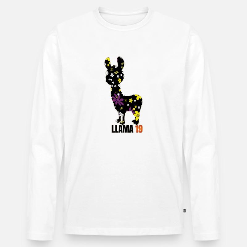 Llama - Männer Premium Bio Langarmshirt - undefined