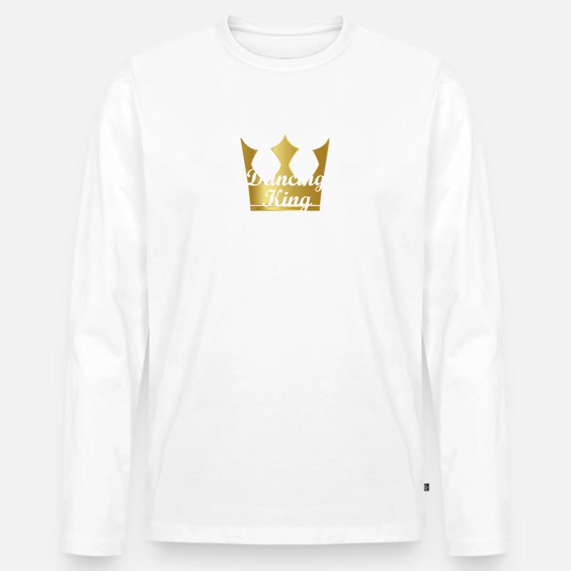 Dancing Dance Music - Männer Premium Bio Langarmshirt - Weiß