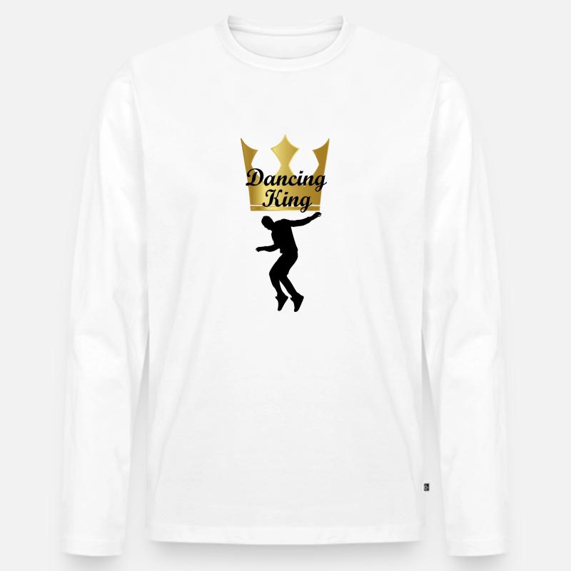 Dancing Dance Music - Männer Premium Bio Langarmshirt - Weiß