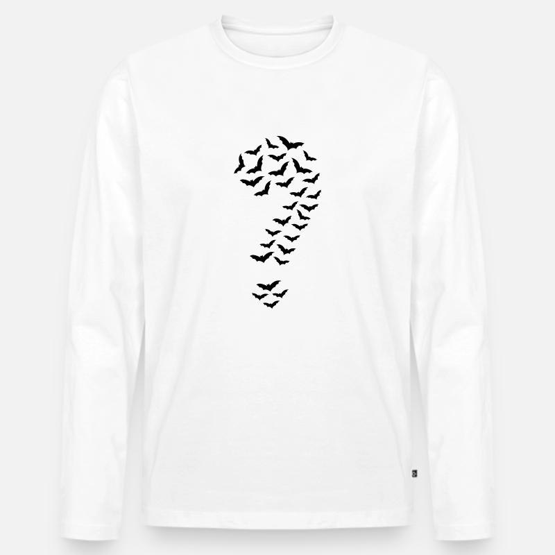 Fledermäuse - Männer Premium Bio Langarmshirt - Weiß