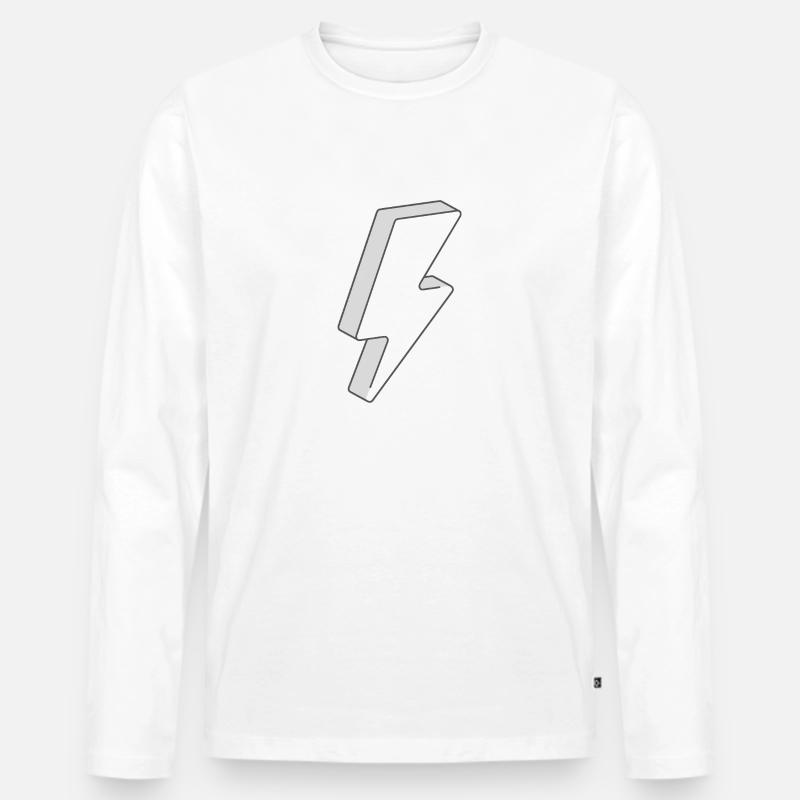 Blitz Sport style - Männer Premium Bio Langarmshirt - Weiß