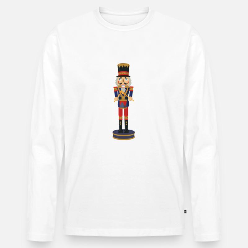 Nutcracker - Männer Premium Bio Langarmshirt - Weiß