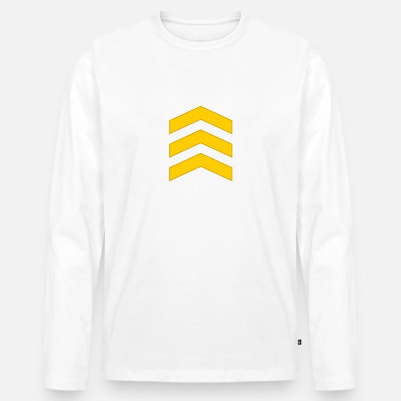 Sergeant - Männer Premium Bio Langarmshirt - Weiß