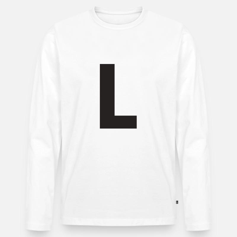 L - Männer Premium Bio Langarmshirt - Weiß