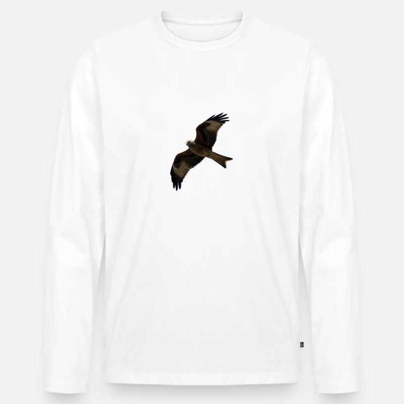 Milan im Flug - Männer Premium Bio Langarmshirt - Weiß