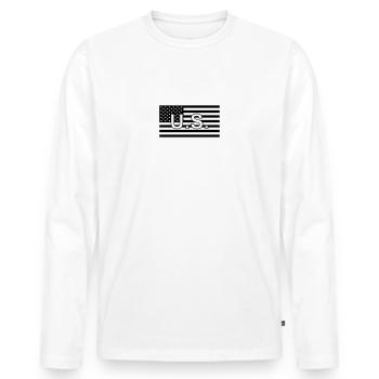 U.S./USA Tactical Flag - Men's Premium Organic Long Sleeve Shirt - white - Front - Nico (187cm)