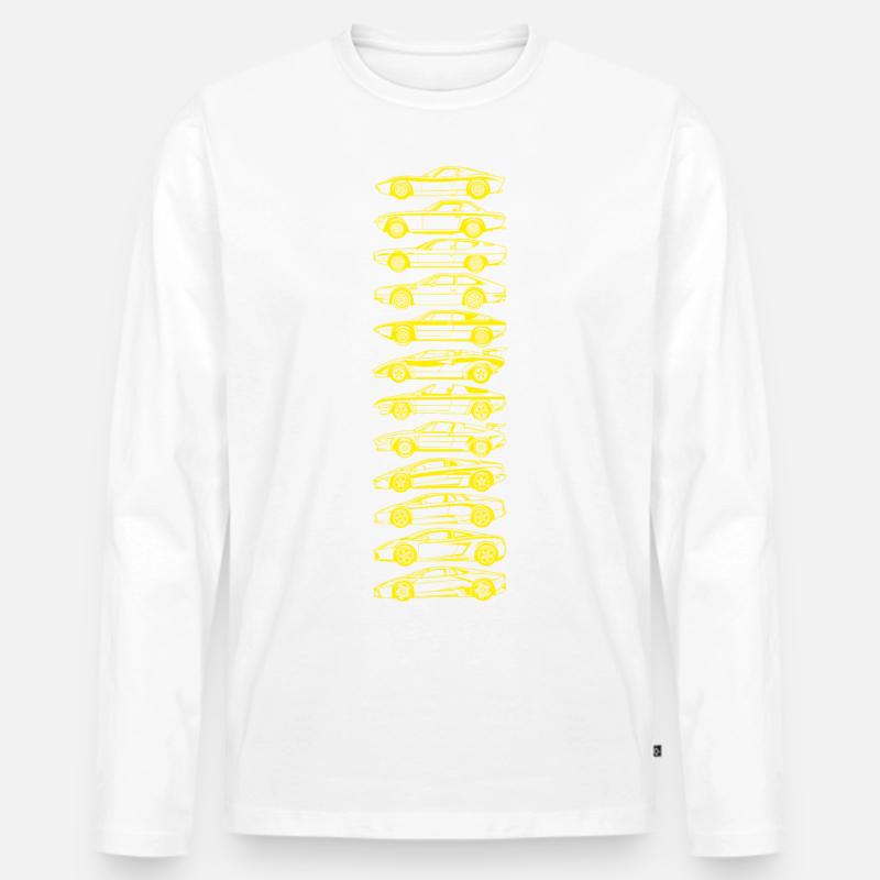 Lambo Evolution - Männer Premium Bio Langarmshirt - Weiß