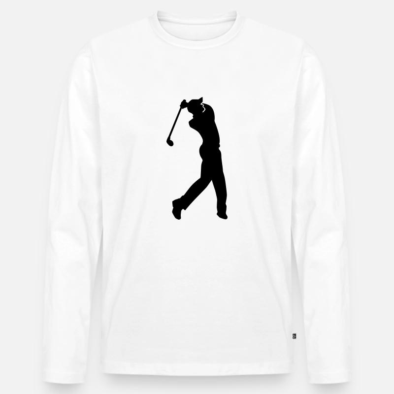 Golf - Männer Premium Bio Langarmshirt - Weiß