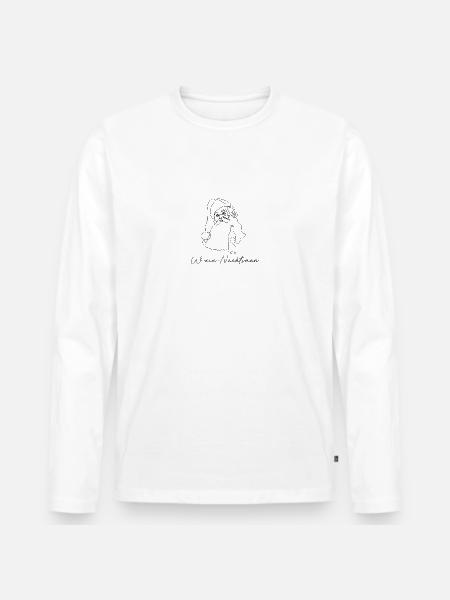 Wein-nachtsman - Männer Premium Bio Langarmshirt - Weiß