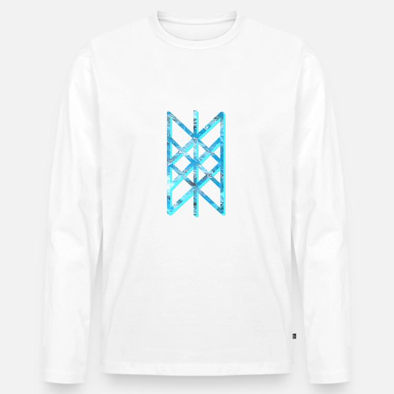 netz der wyrd e 78 - Männer Premium Bio Langarmshirt - Weiß