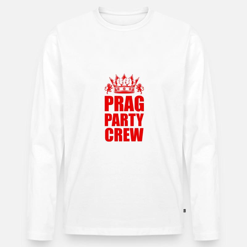 Prag Party Crew Reise - Männer Premium Bio Langarmshirt - Weiß