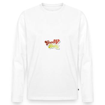 groovy baby white - T-shirt manches longues Premium bio Homme - blanc - Devant - Nico (187cm)
