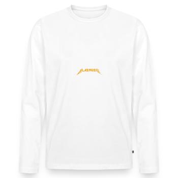 Soufflage | heavy metal profond en tôle musicien - T-shirt manches longues Premium bio Homme - blanc - Devant - Nico (187cm)