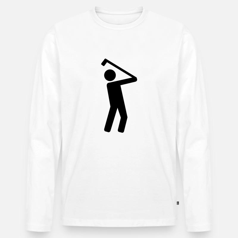Golf - Männer Premium Bio Langarmshirt - Weiß