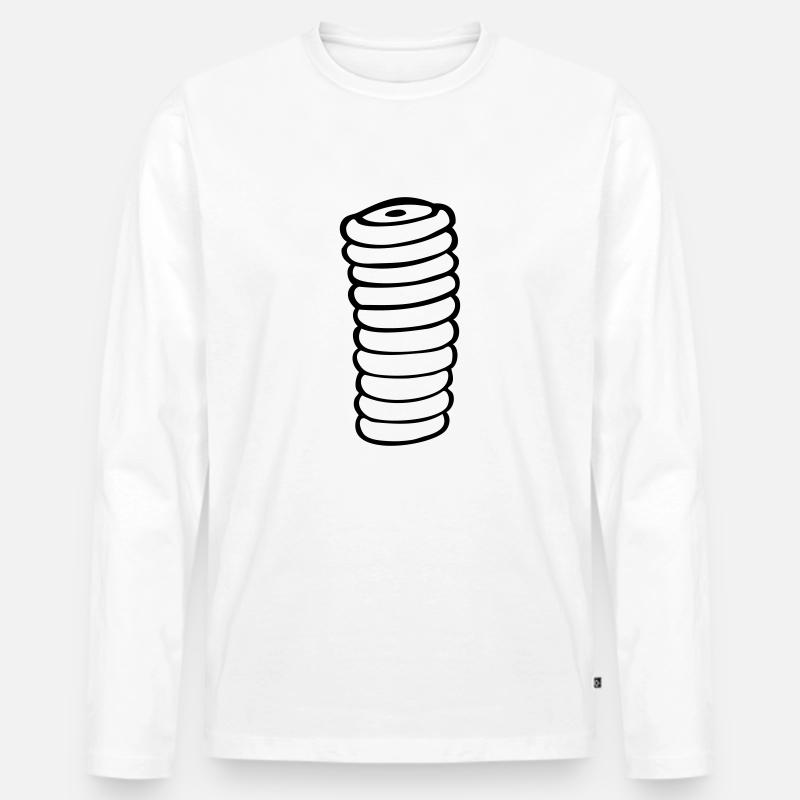 baumstriezel baumkuchen spieß kuchen - Männer Premium Bio Langarmshirt - Weiß