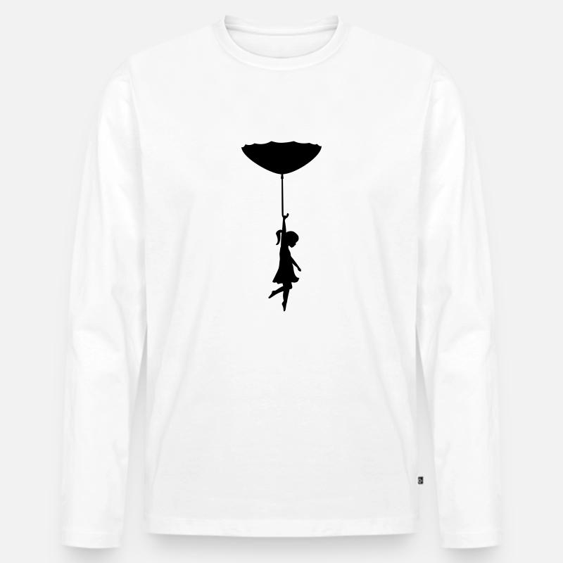 alles gute kommt von oben - Männer Premium Bio Langarmshirt - Weiß