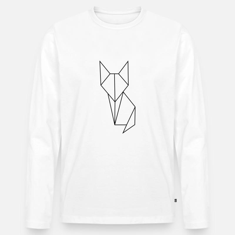 Katze - Männer Premium Bio Langarmshirt - Weiß