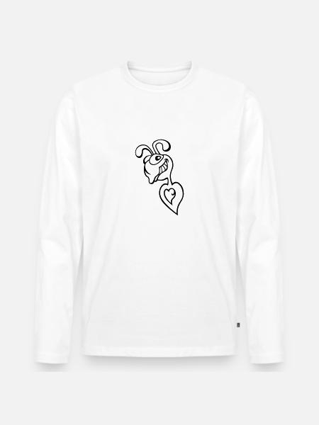 cool ant - Men's Premium Organic Long Sleeve Shirt - white