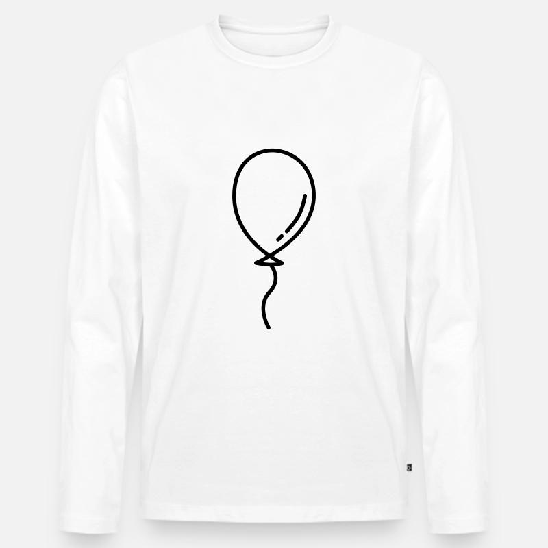 Luftballon - Männer Premium Bio Langarmshirt - Weiß