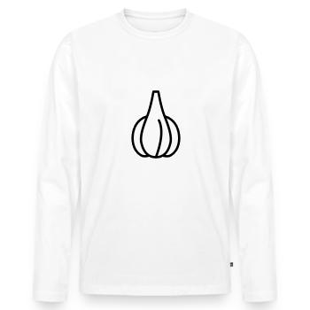 Ail - T-shirt manches longues Premium bio Homme - blanc - Devant - Nico (187cm)