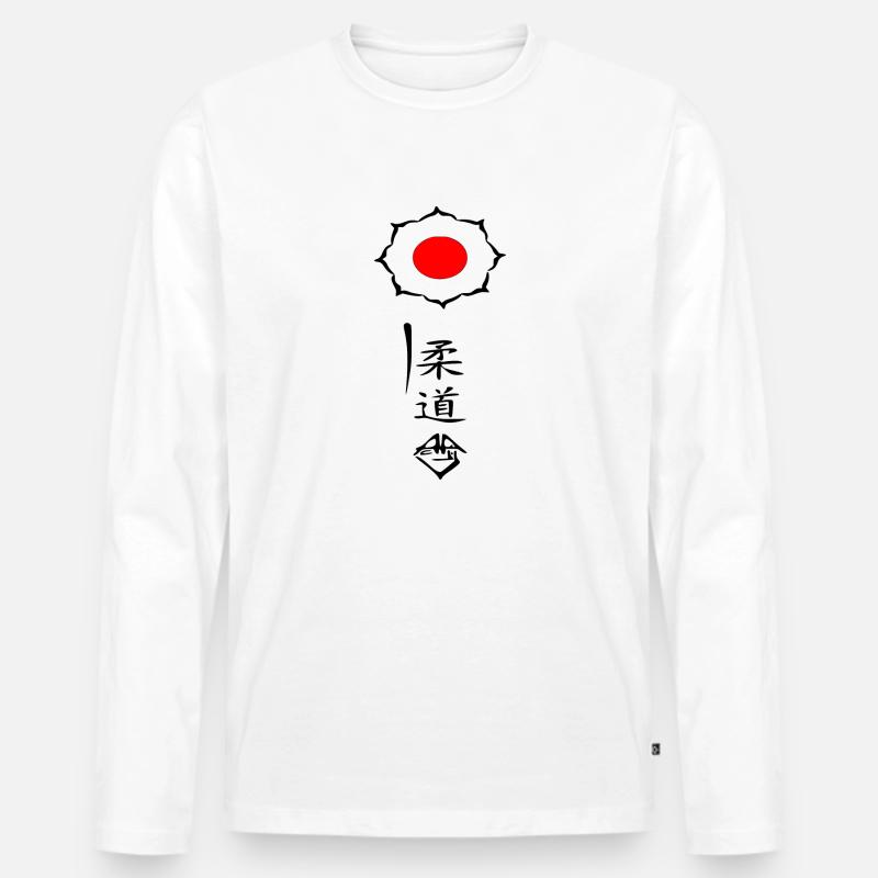 Judo - Männer Premium Bio Langarmshirt - Weiß