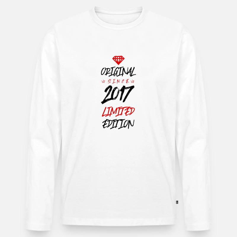 2017 limited edition - Männer Premium Bio Langarmshirt - Weiß