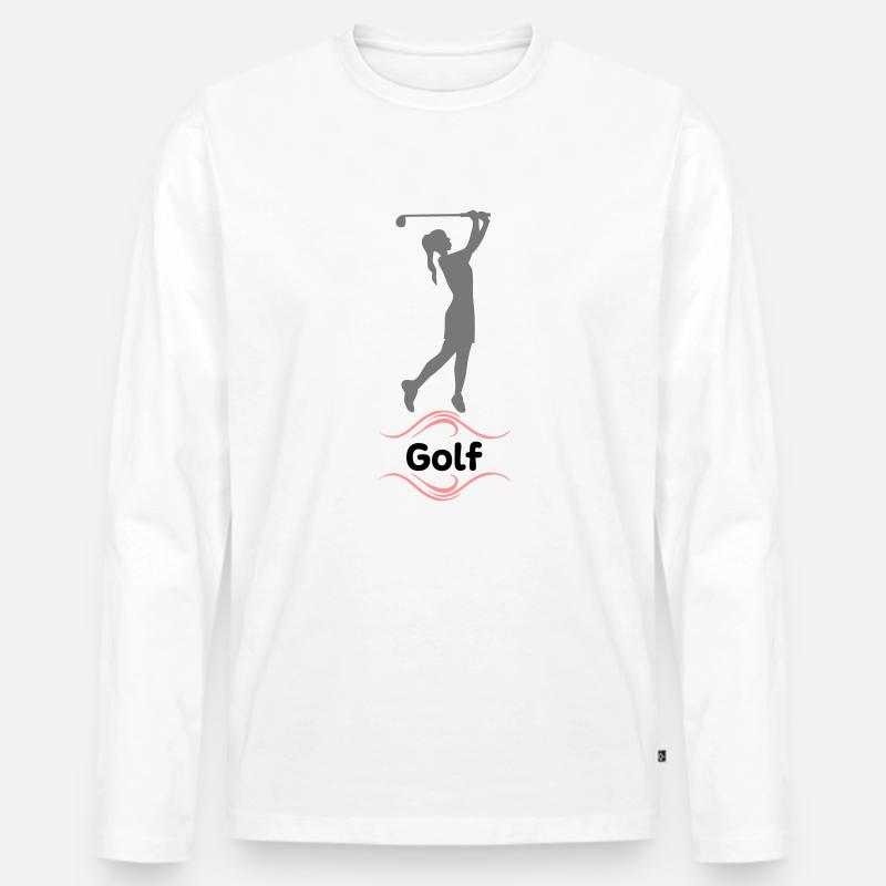 golf - Männer Premium Bio Langarmshirt - Weiß