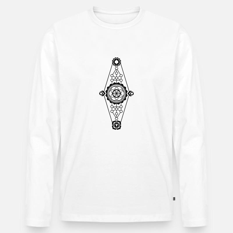TRIBE - Männer Premium Bio Langarmshirt - Weiß
