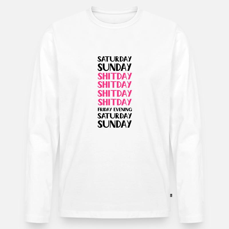 Weekend - Männer Premium Bio Langarmshirt - Weiß