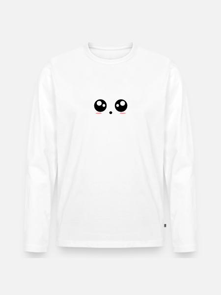 Eyes - Men's Premium Organic Long Sleeve Shirt - white