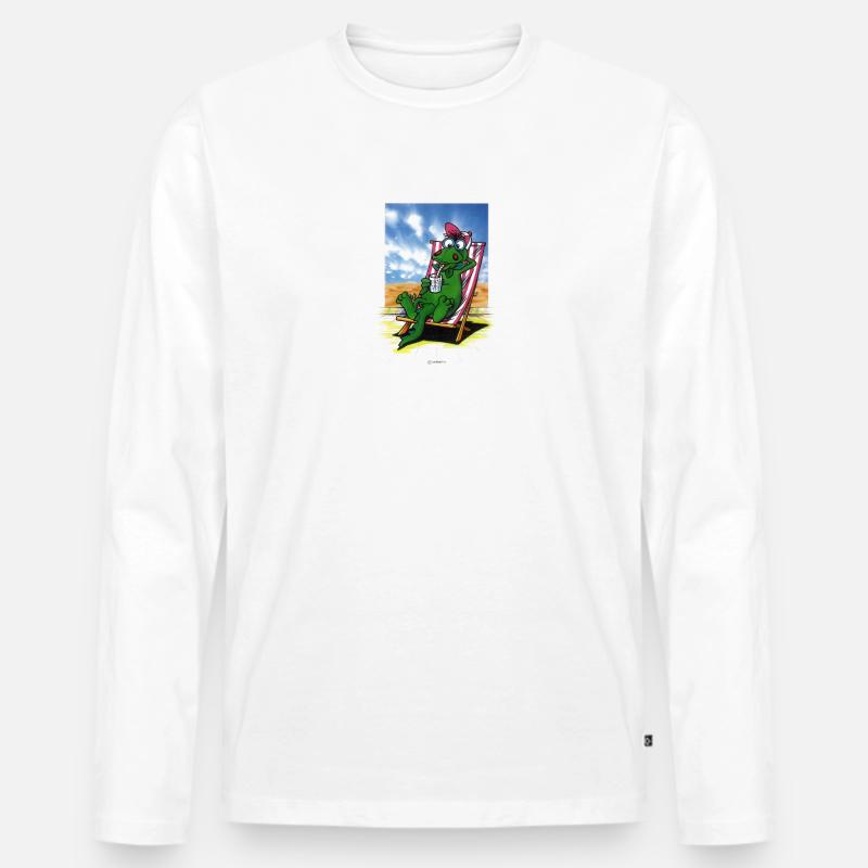 Poldi von HALLO SPENCER - Männer Premium Bio Langarmshirt - Weiß