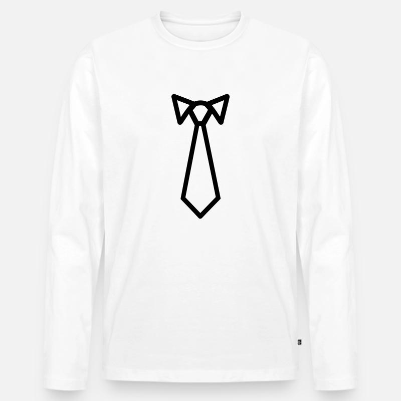 Binden - Männer Premium Bio Langarmshirt - Weiß