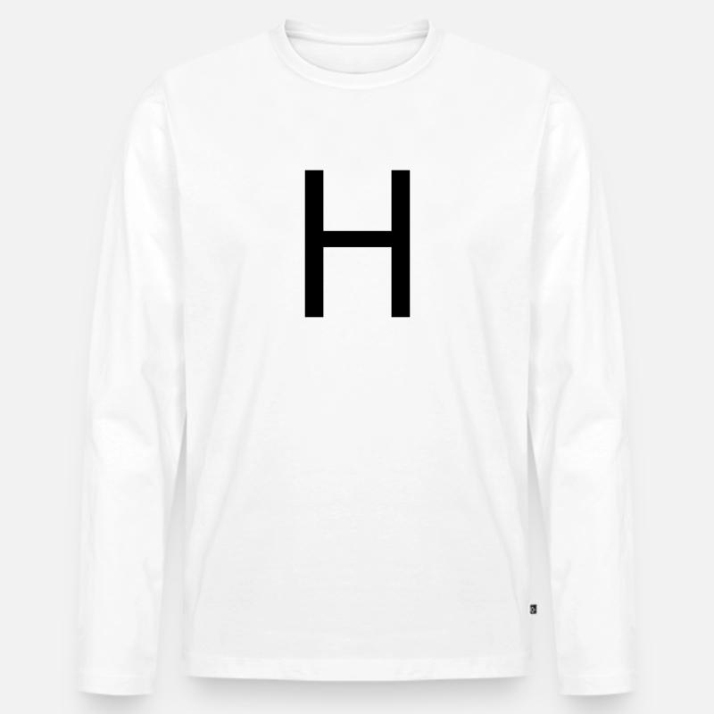 H Jolle - Männer Premium Bio Langarmshirt - Weiß