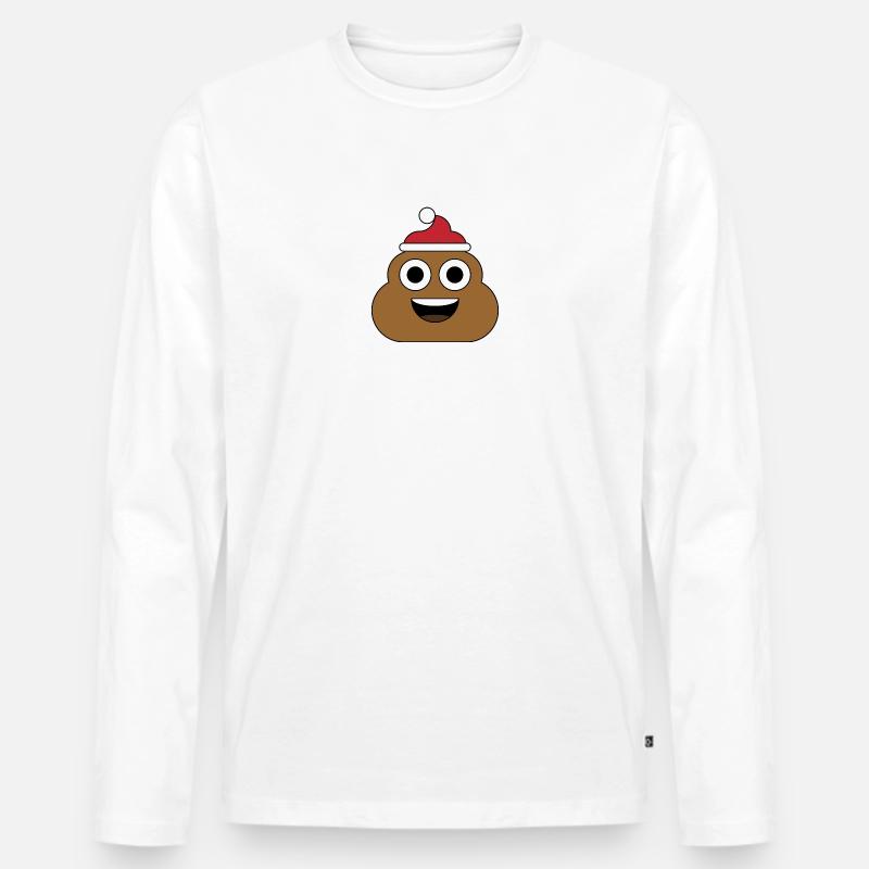 Weihnachtskacke - Männer Premium Bio Langarmshirt - Weiß