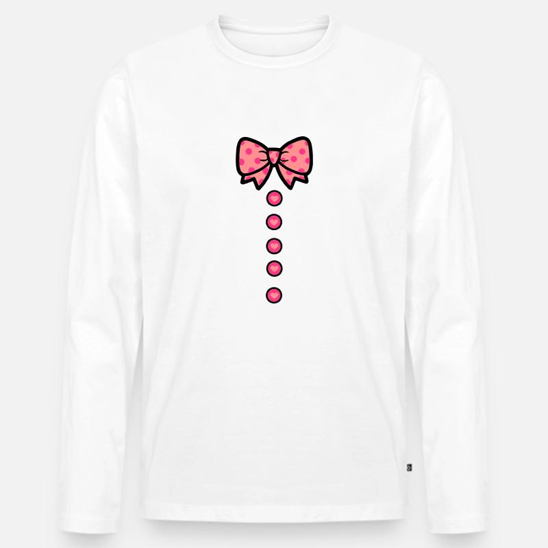 schleifchen - Männer Premium Bio Langarmshirt - Weiß