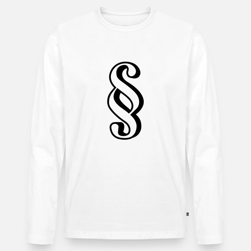 Paragraph - Männer Premium Bio Langarmshirt - Weiß