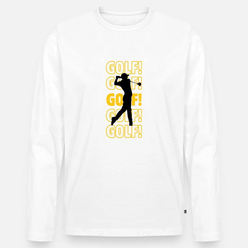 Golf golf Golf - Männer Premium Bio Langarmshirt - Weiß