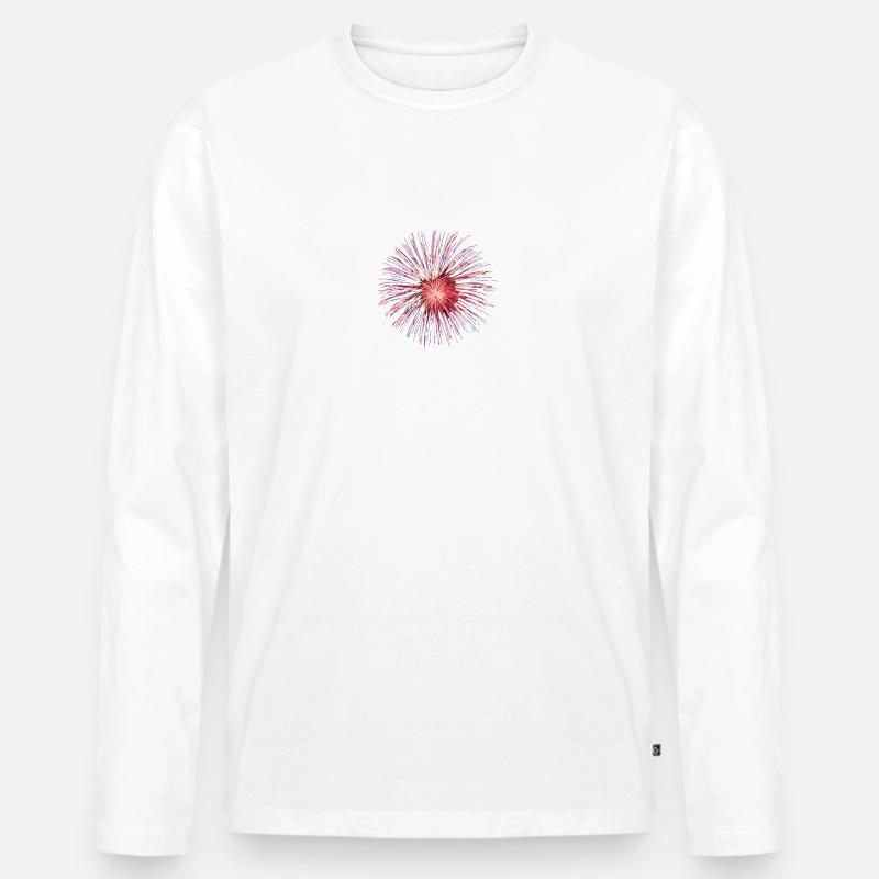 Fire? Works! - Männer Premium Bio Langarmshirt - Weiß