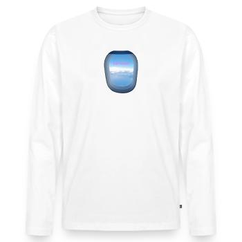 Fernweh - Männer Premium Bio Langarmshirt - Weiß - Vorne - Nico (187cm)