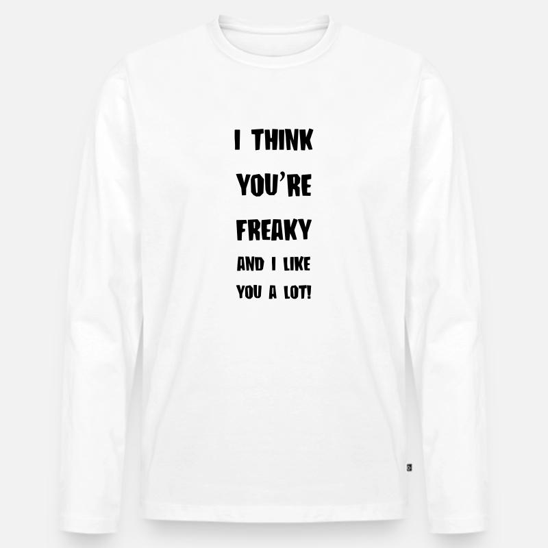 freaky_1 - Männer Premium Bio Langarmshirt - Weiß