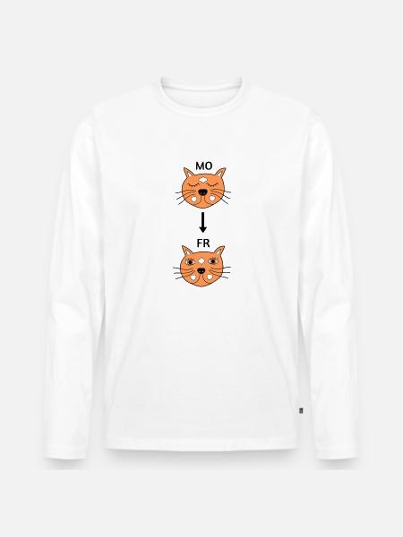 Monday to Friday - Men's Premium Organic Long Sleeve Shirt - white