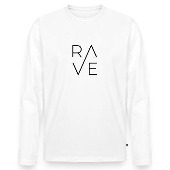 Raveveryday - T-shirt manches longues Premium bio Homme - blanc - Devant - Nico (187cm)