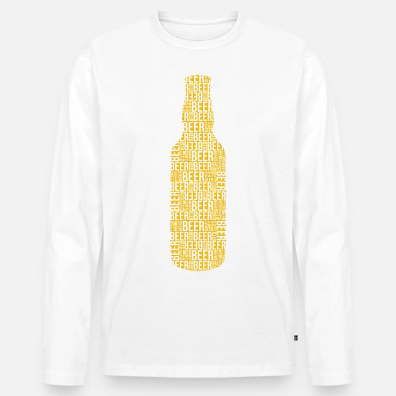 Bier Bier Bier - Männer Premium Bio Langarmshirt - Weiß