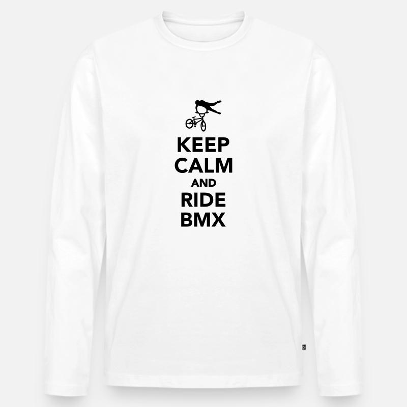 BMX - Männer Premium Bio Langarmshirt - Weiß